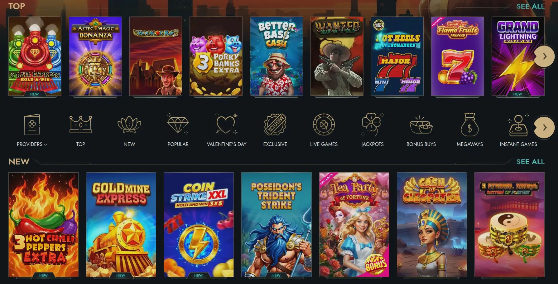 Allyspin Online Casino Spielübersicht